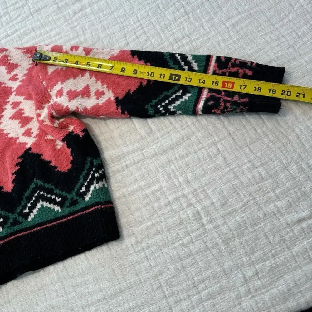 Anthropologie Aldomartins Nieves Sweater Pink Nordic Wool Alpaca XS
